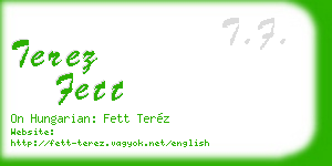 terez fett business card